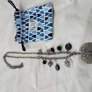 Brighton Silver Tone Pendant With Glass Beads